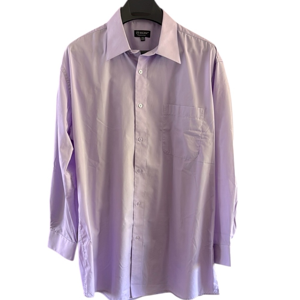 Milani Designed in Italy Light Purple Dress Button Down Shirt size 17.5 34/35